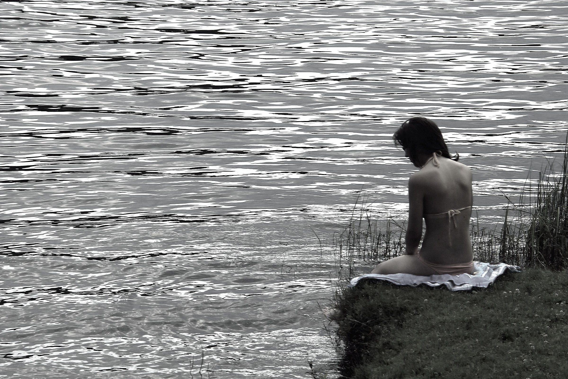 the bather absorbed...