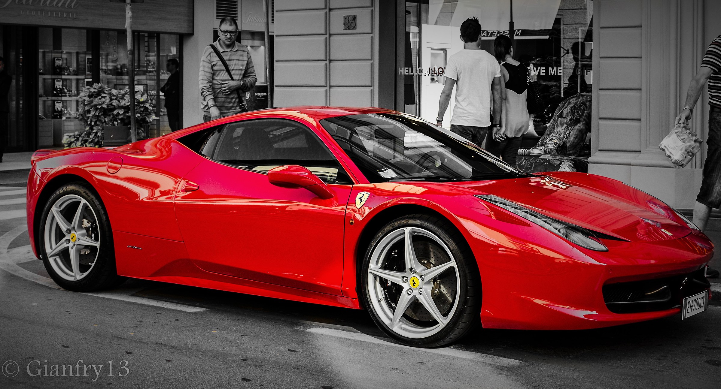 Red Ferrari...