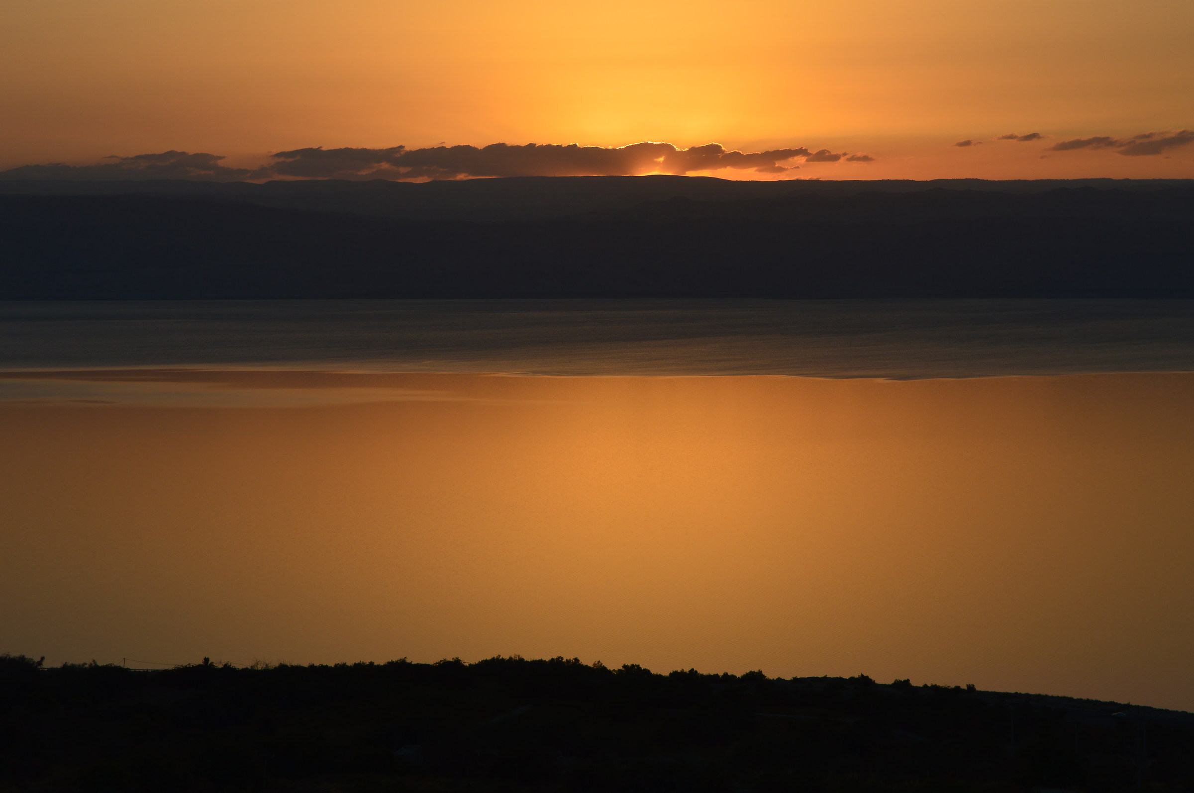 Dead Sea at sunset...