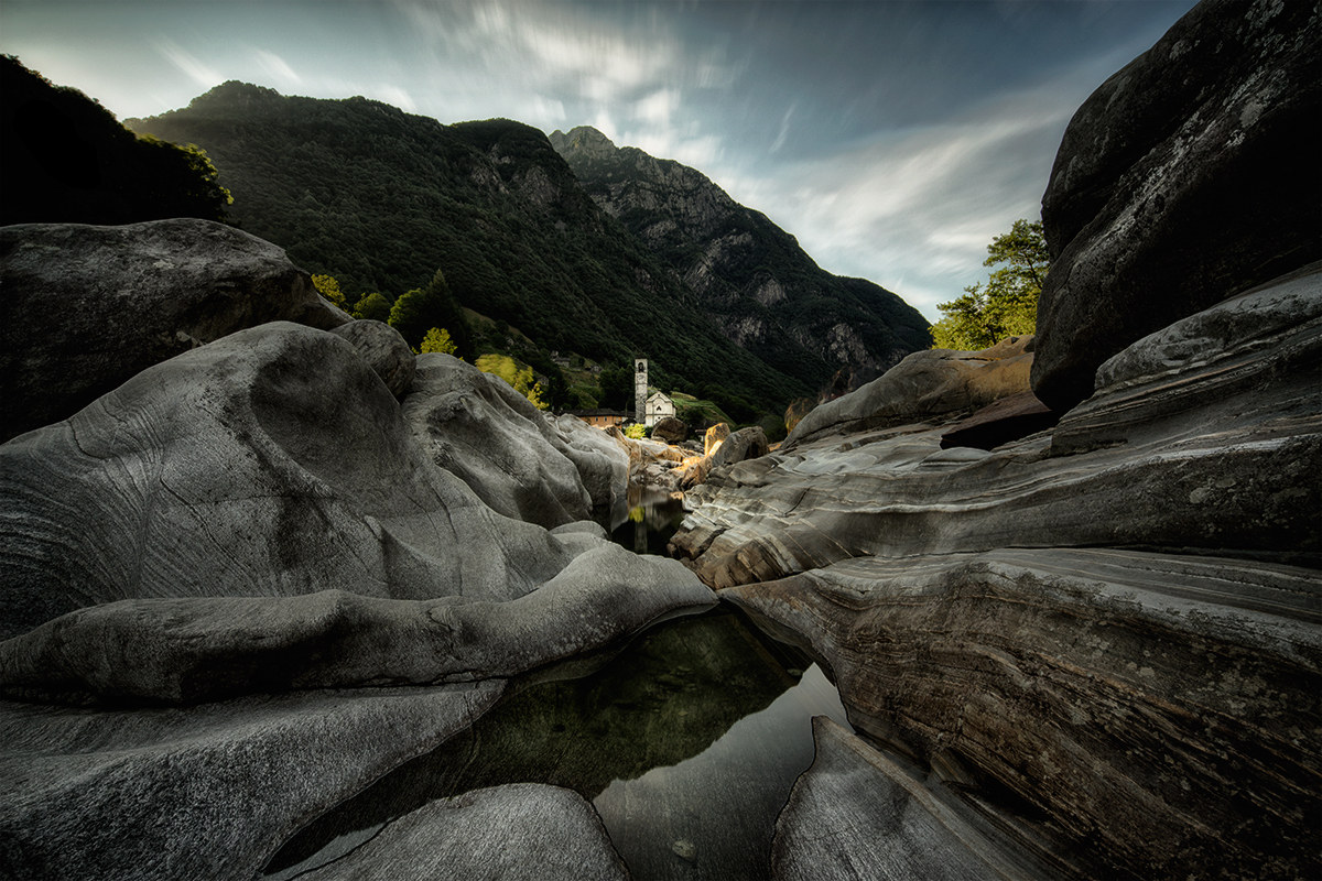 First light on the Verzasca...