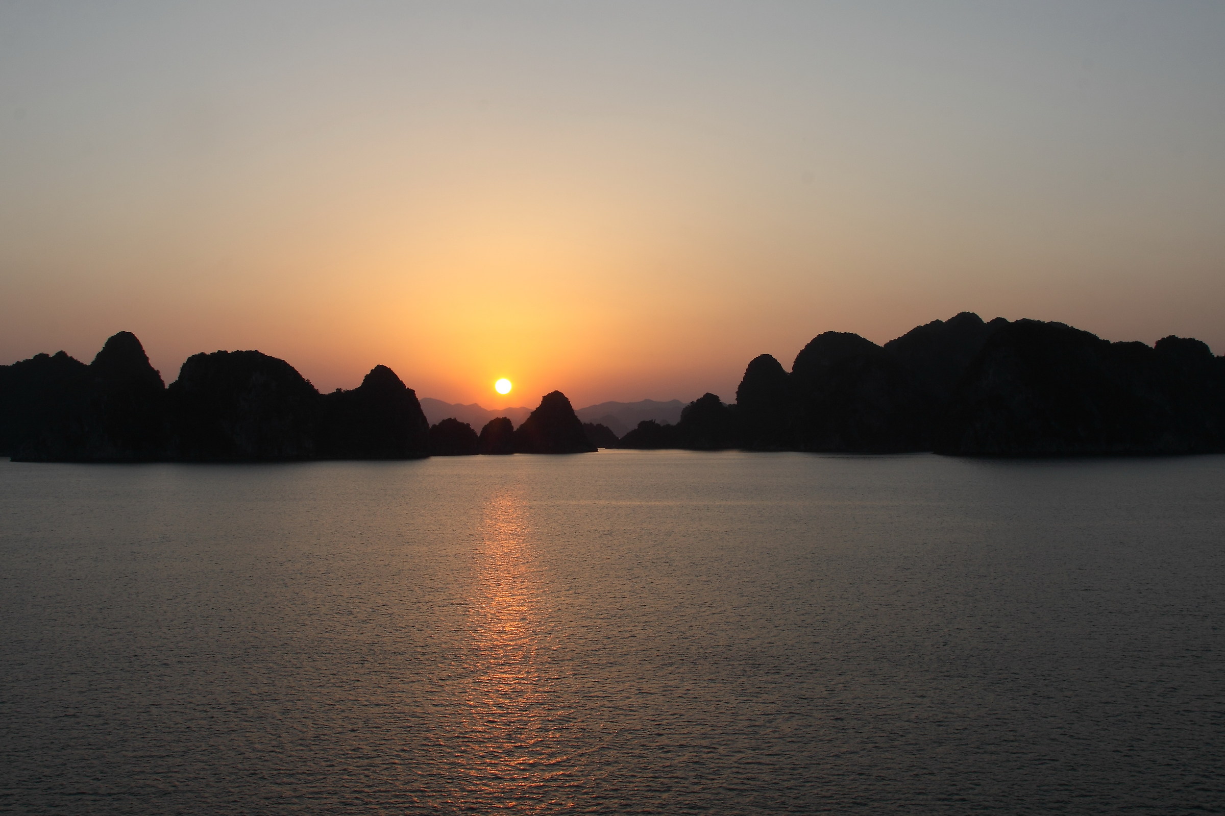 A sunset on Halong Bay, Vietnam...