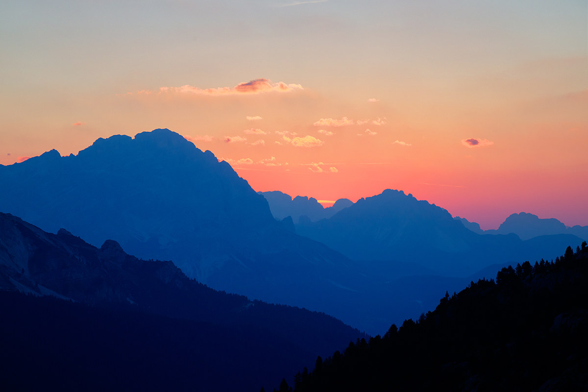 First light from Falzarego...