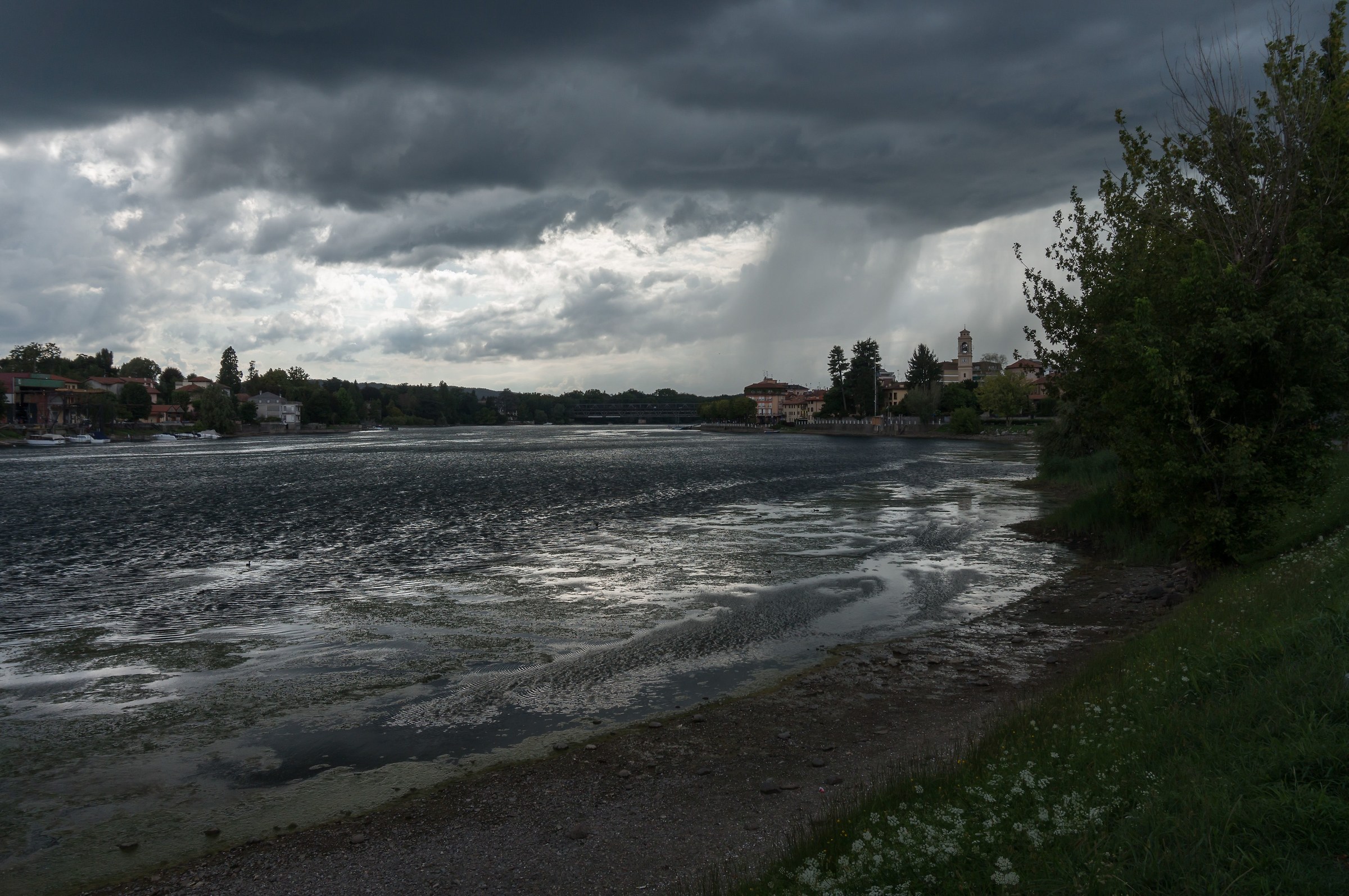 Afternoon summer towpath with impending storm 2...