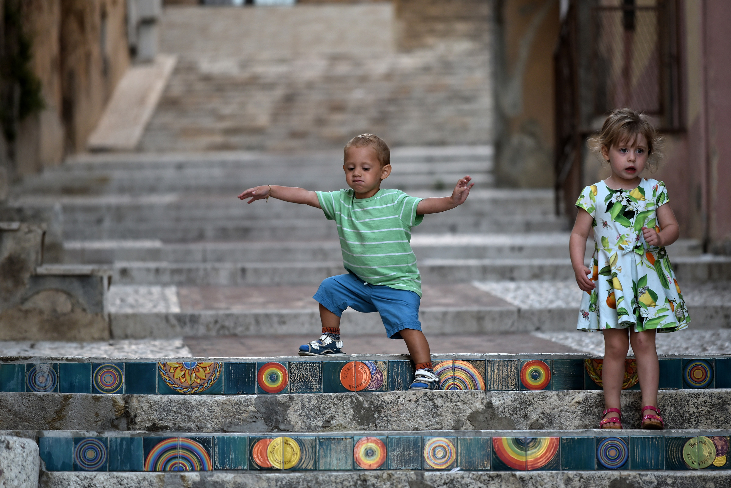 L'equilibrista e la sua assistente...