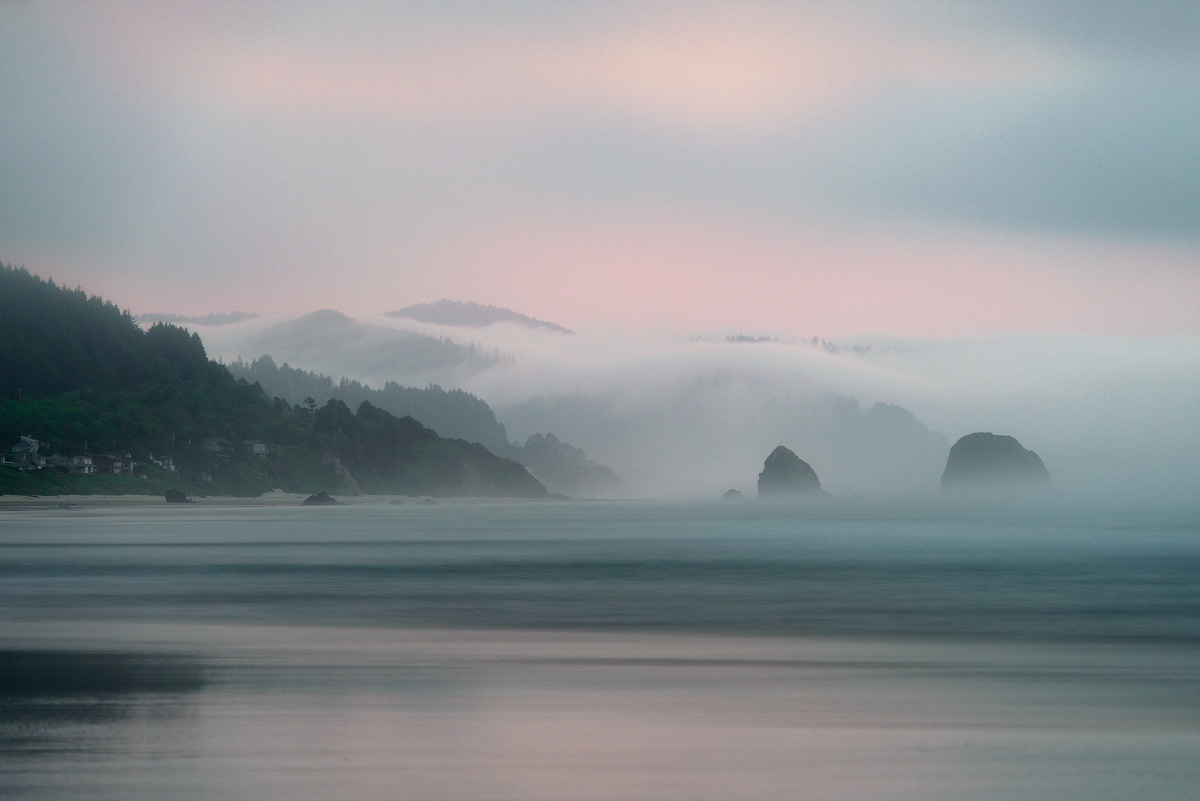 Misty Sunset , Cannon Beach OR...