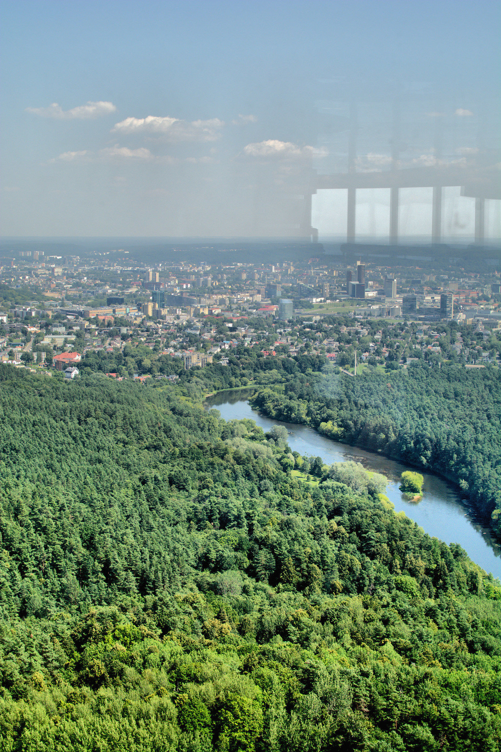 view of Vilnius from television tower...