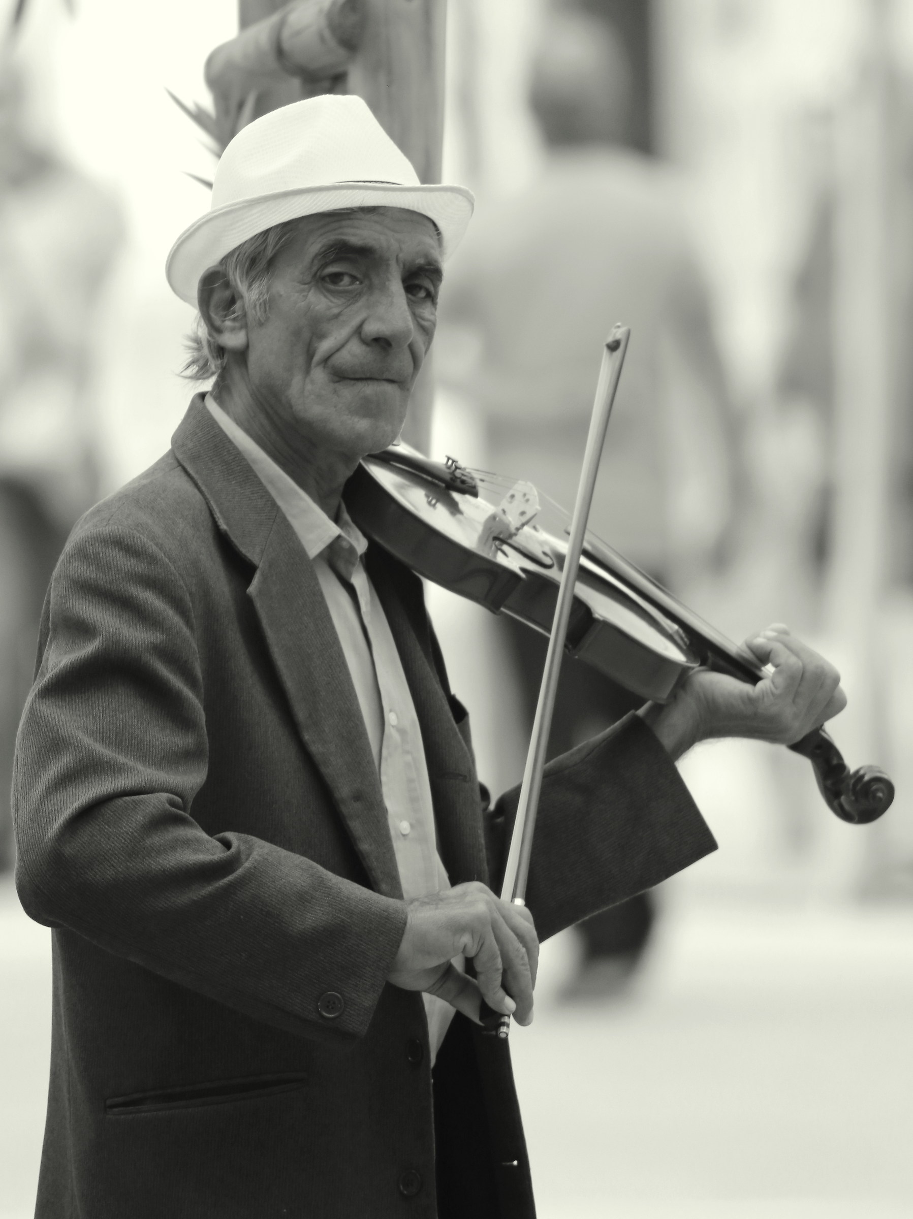 Street violinist...