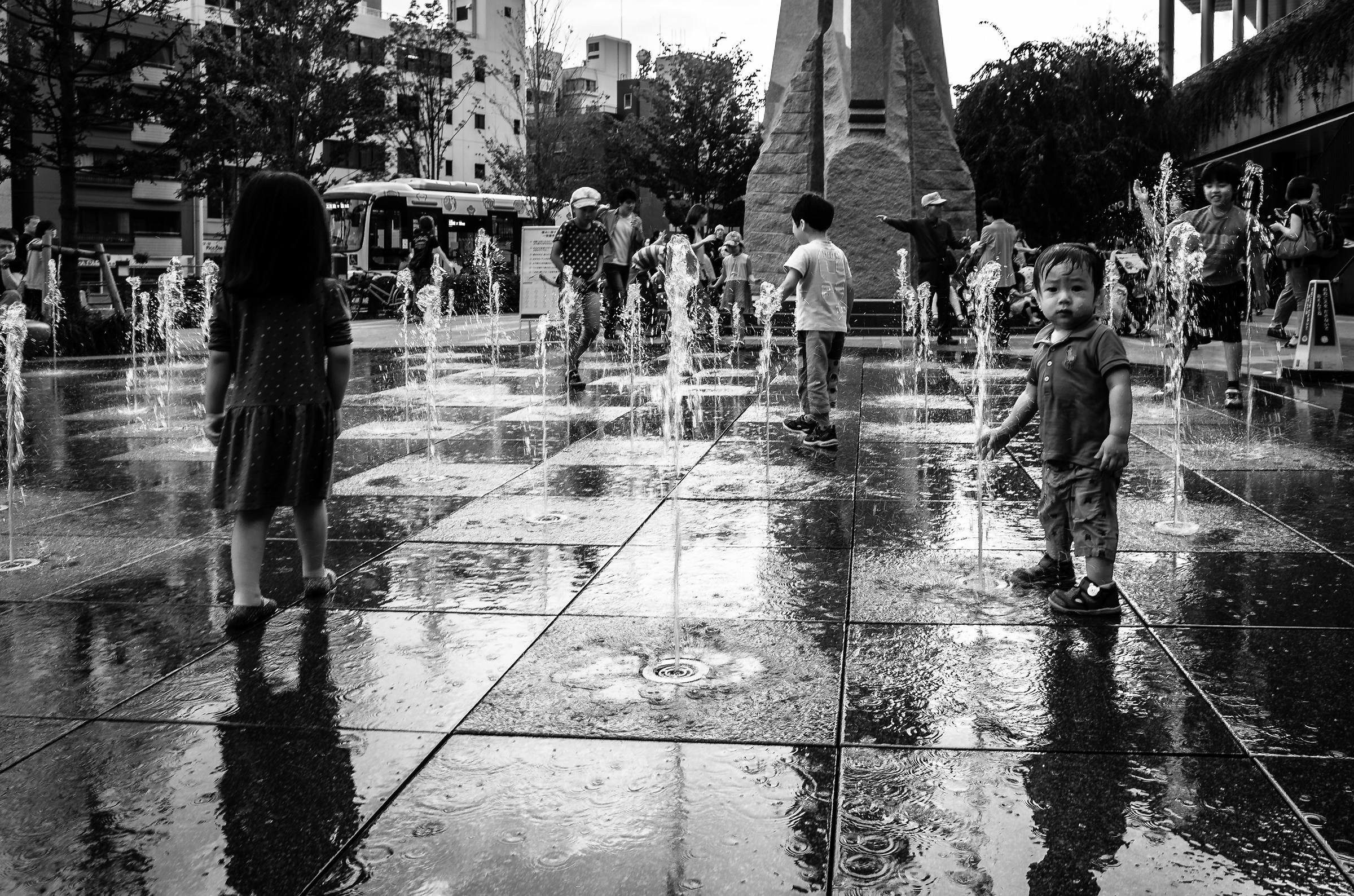 Children at the fountain 1...