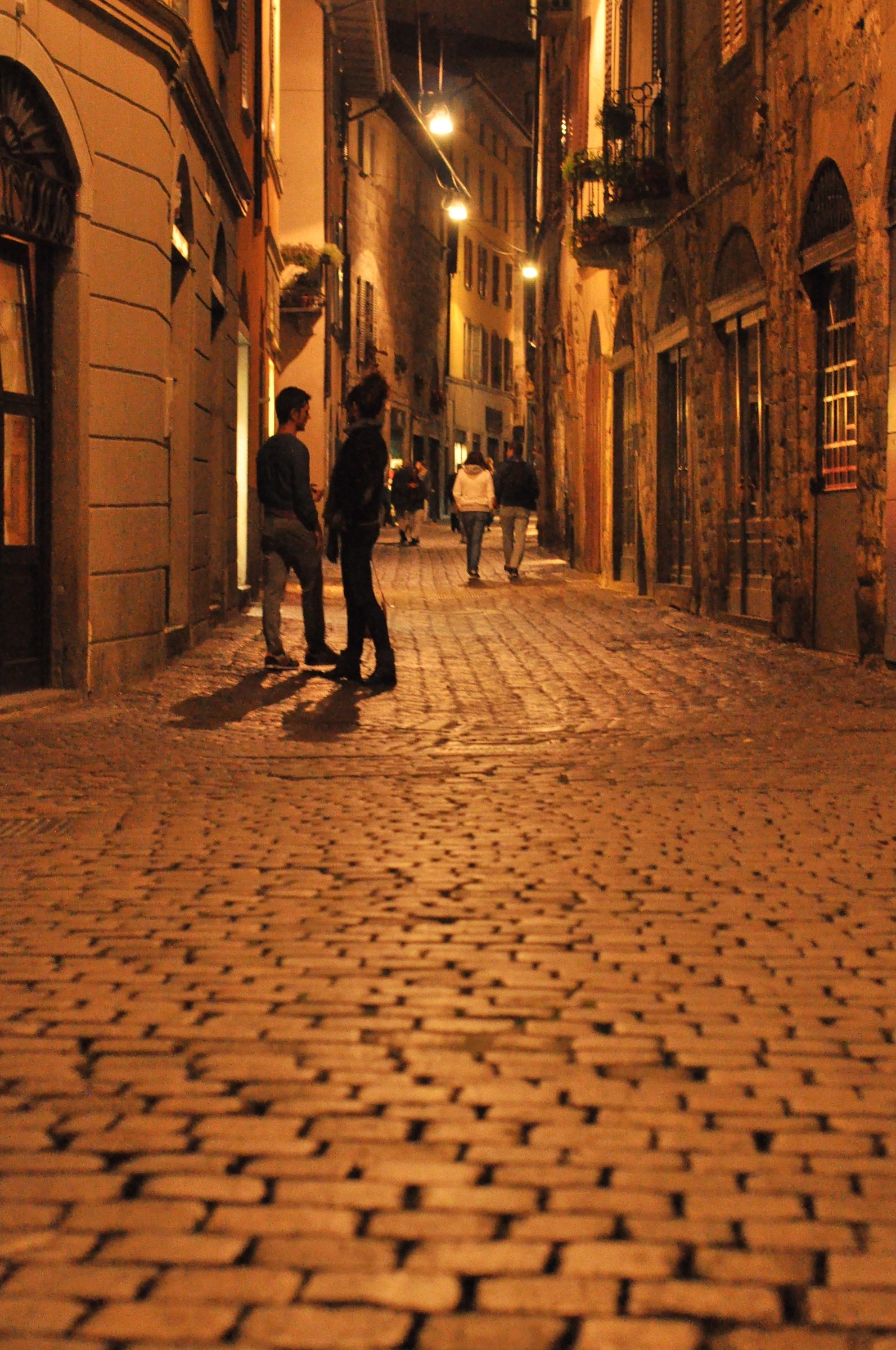 Street by night - Bergamo, Italy...