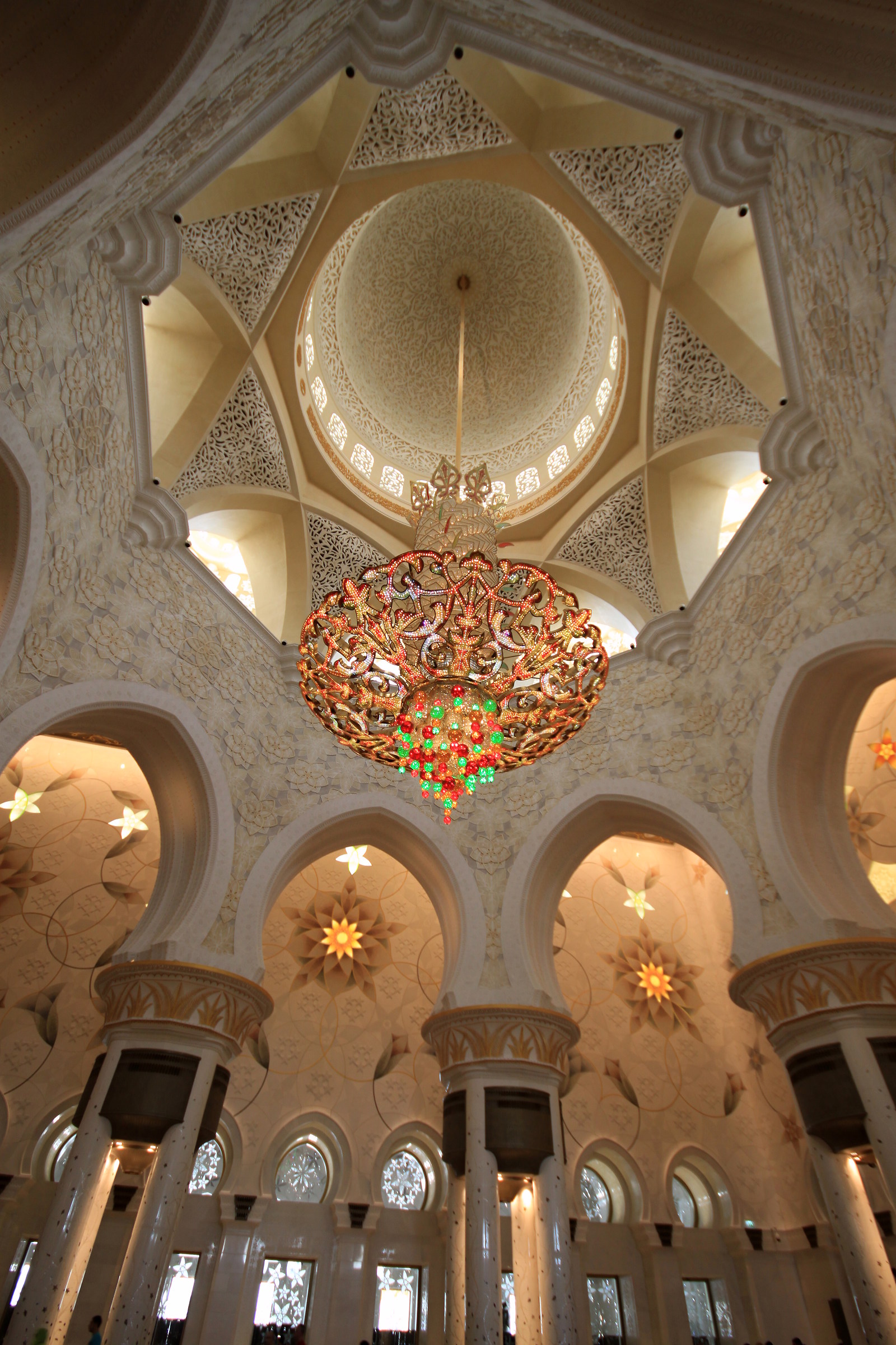 Inside the Grand Mosque in Abu Dhabi...