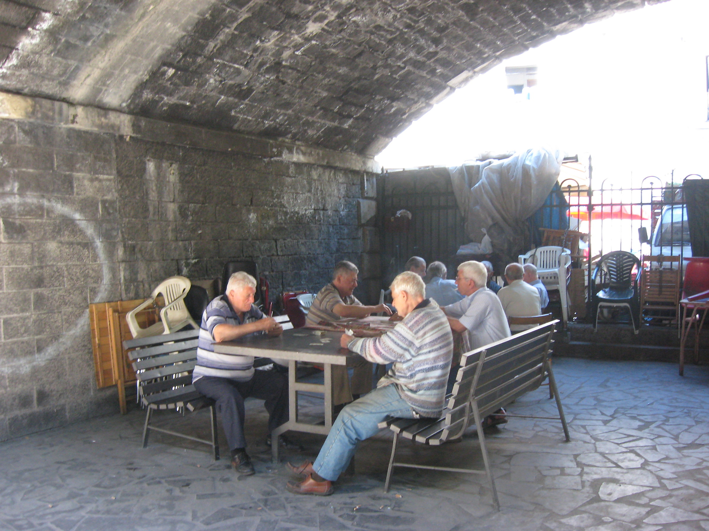 Retired people playing cards (Catania)...