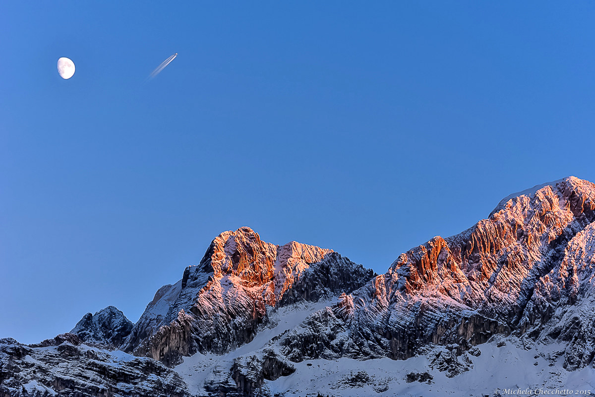 Tramonto rosso dolomitico...