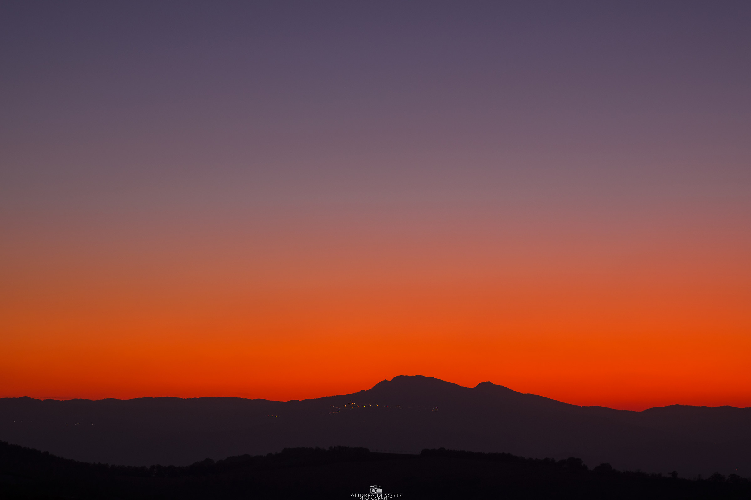 Il tramonto sul confine tra toscana e Lazio...