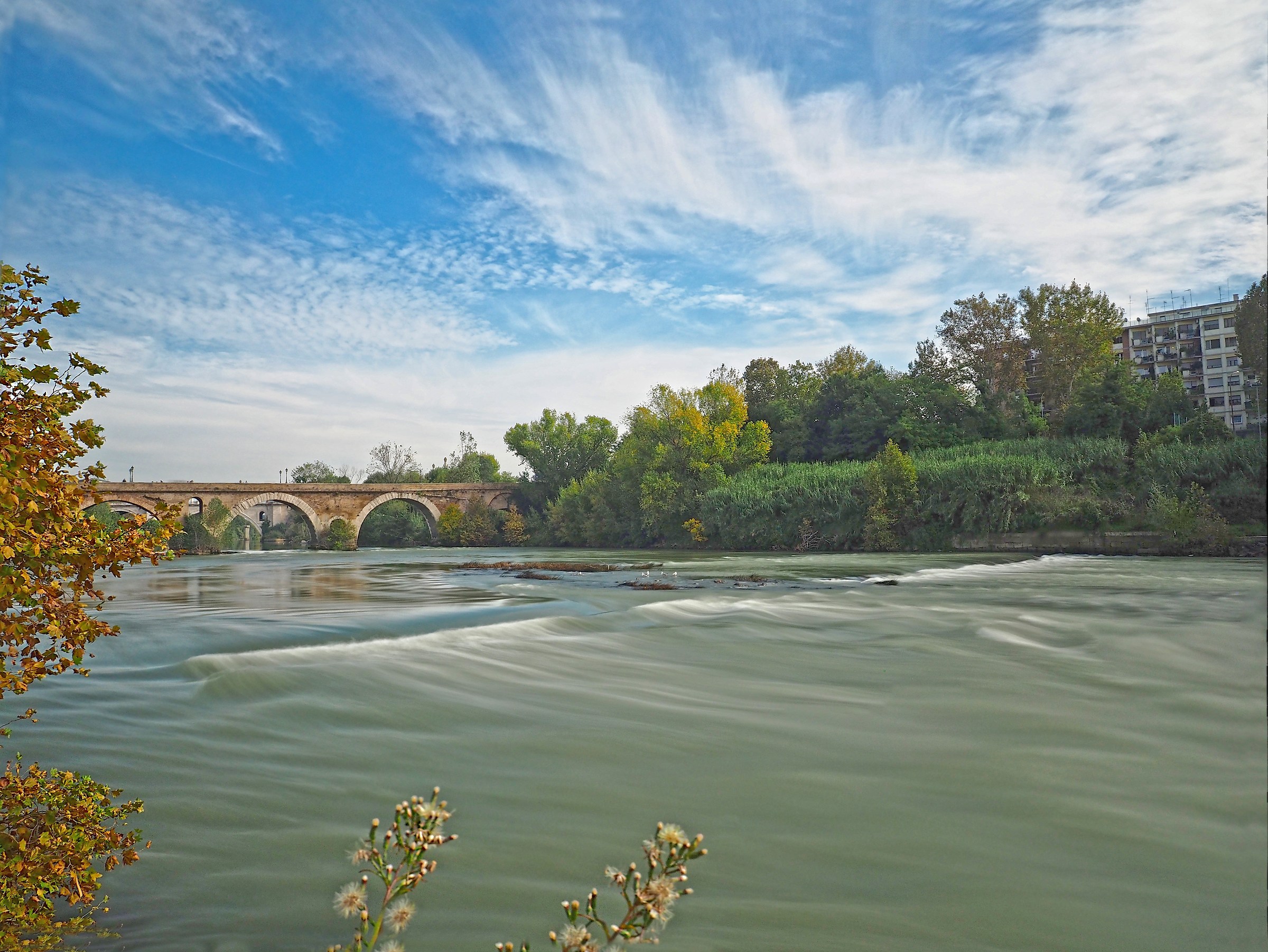 Milvian Bridge on the Tiber (Rome)...