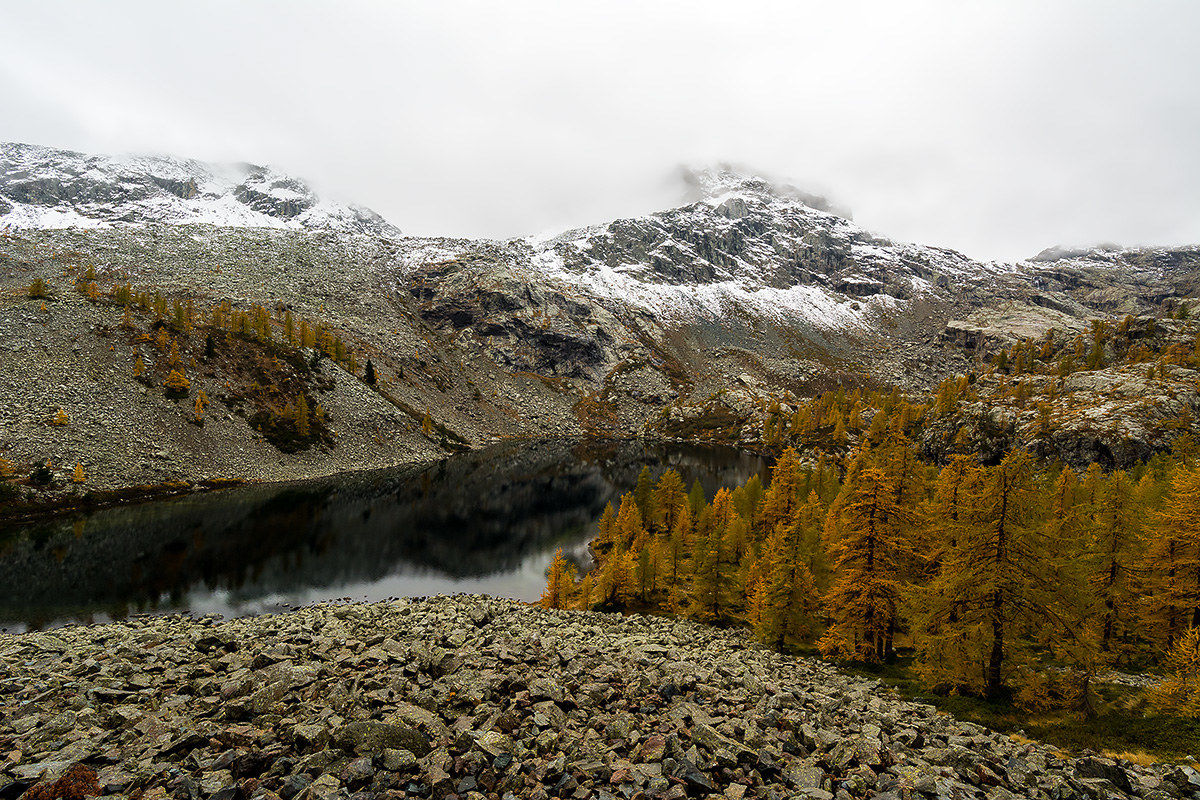 Autumn at Black Lake - Natural Park of Mont Avic...
