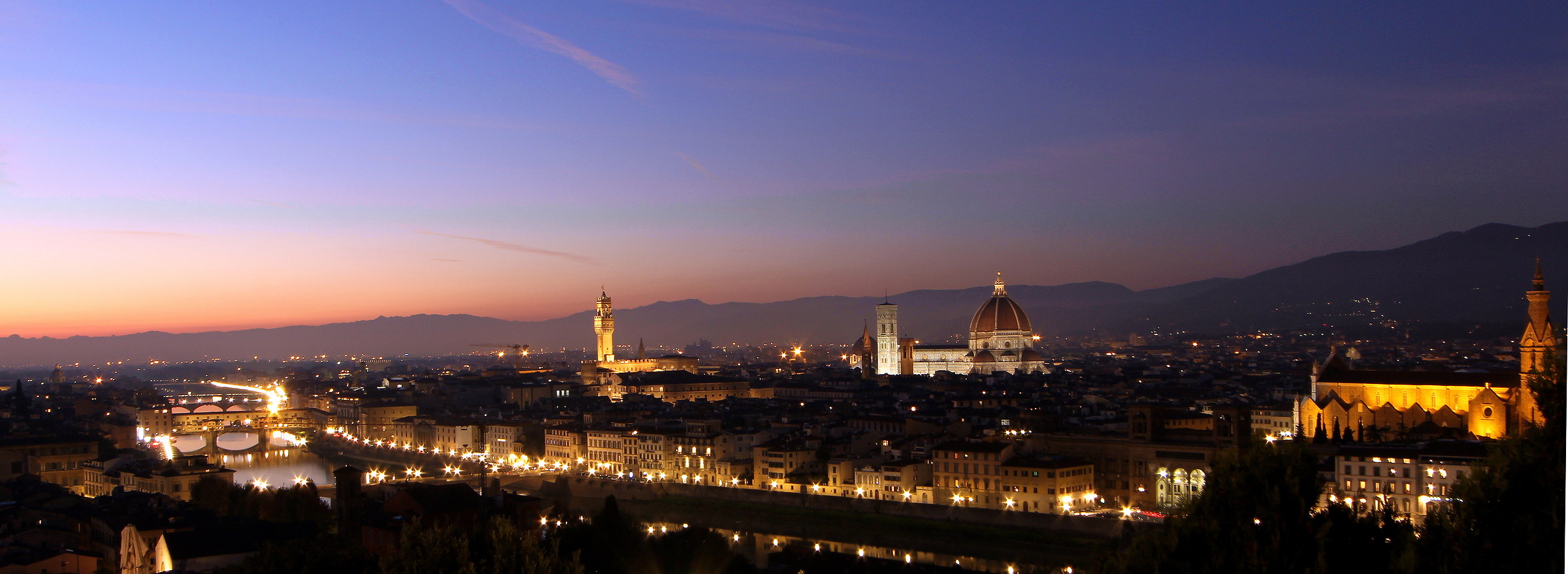 Firenze da piazzale Michelangelo e luci...