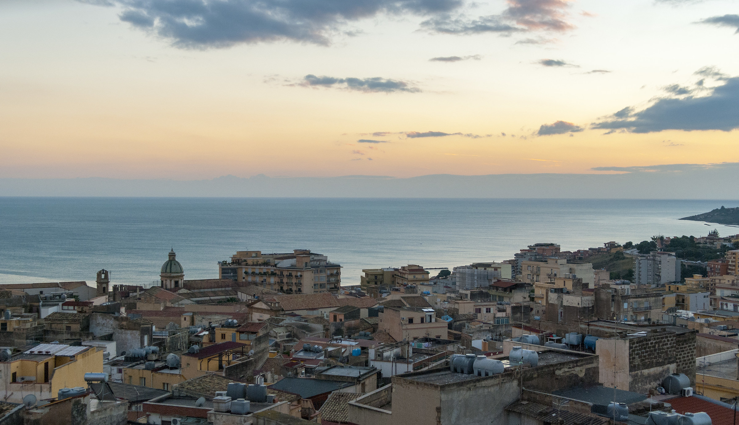 Sciacca overlooking the Mediterranean...