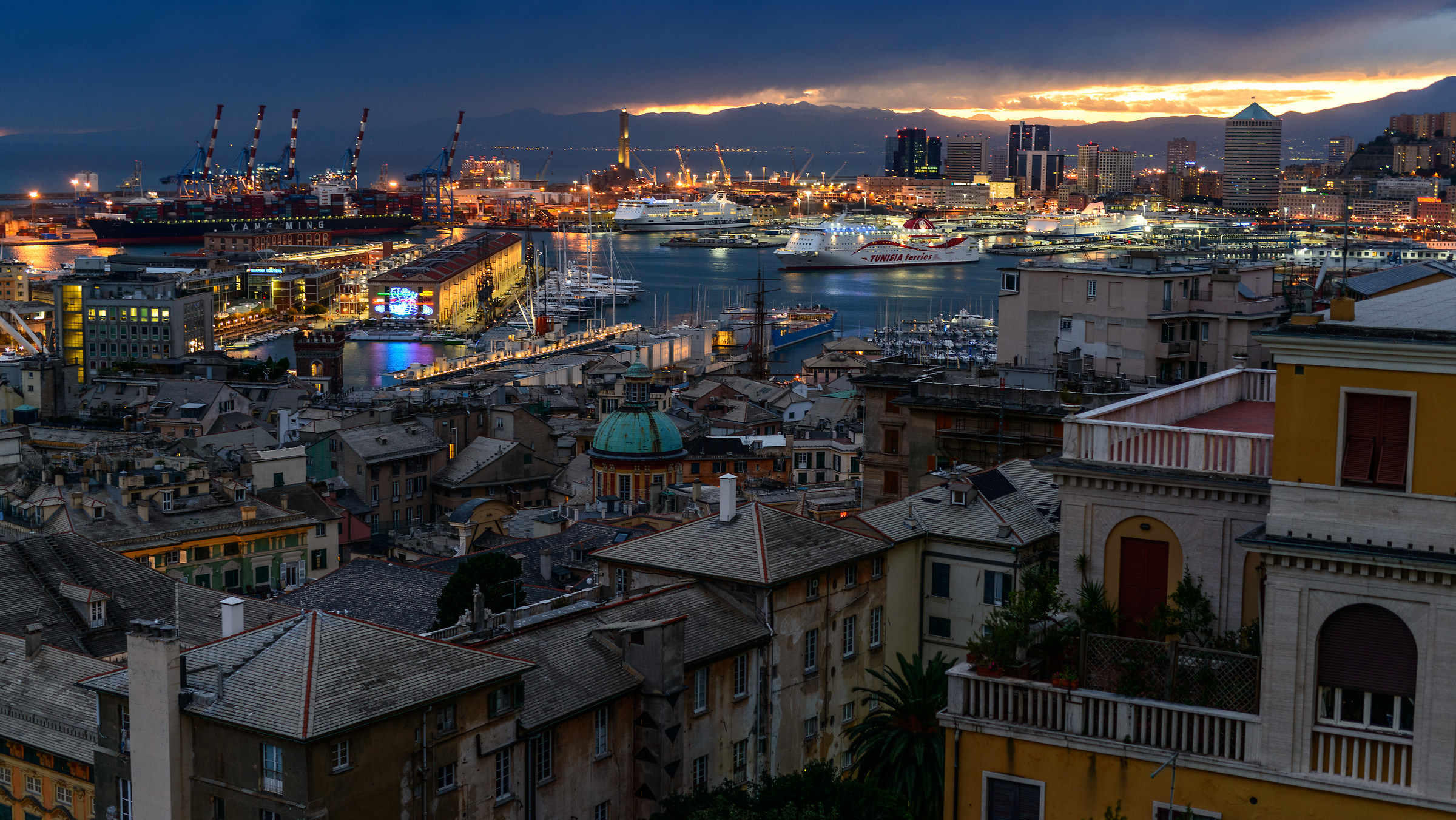 Sunset in Genoa...