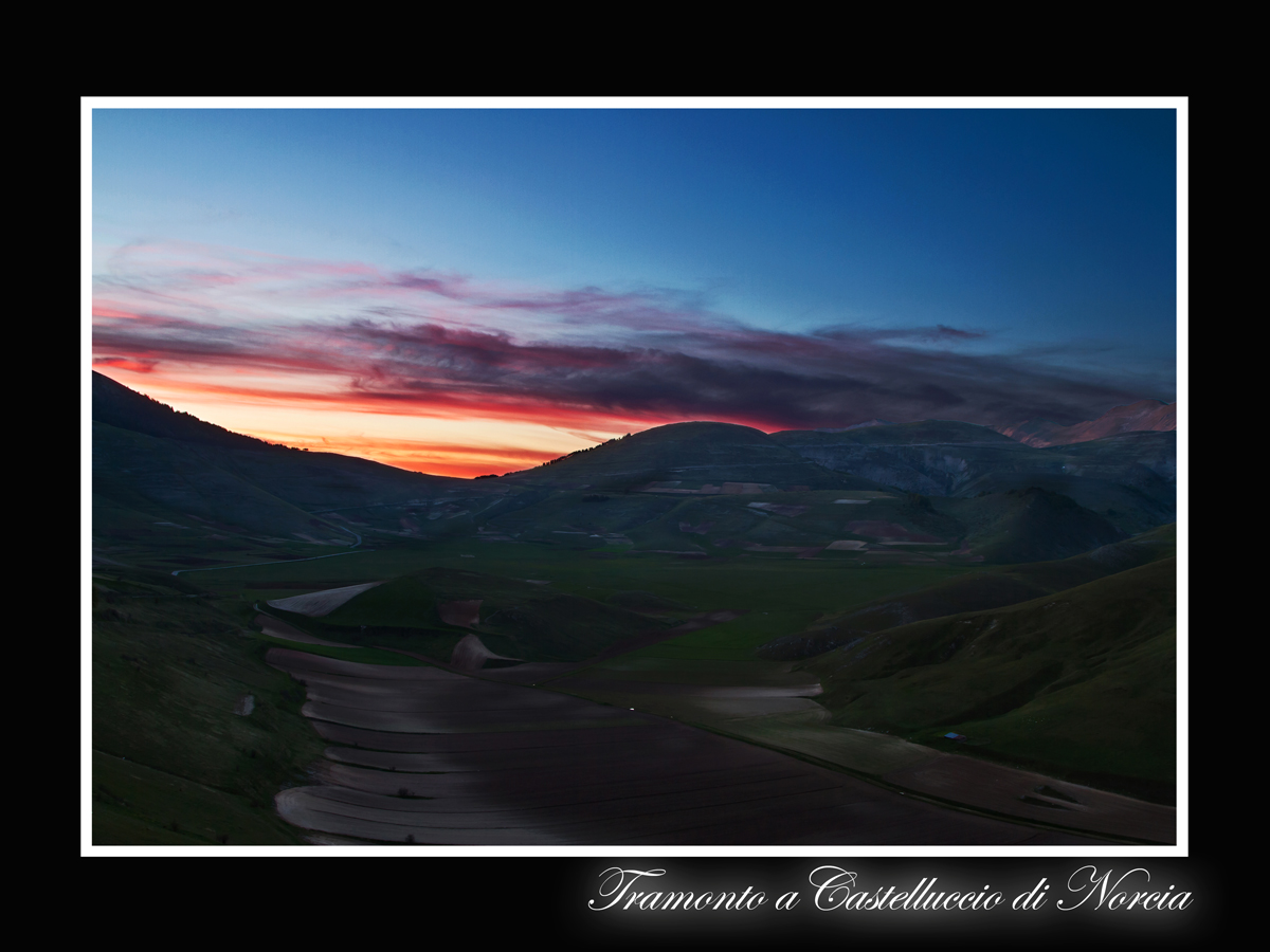 Sunset at Castelluccio...