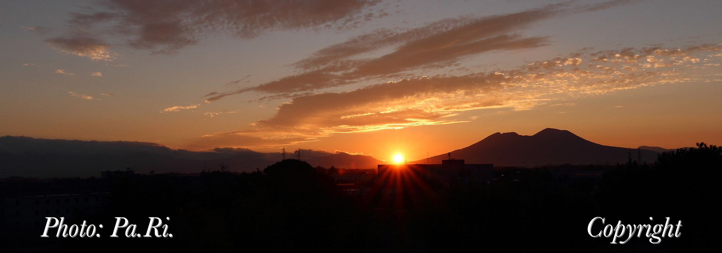The Sun at the Feet of Mount Vesuvius...