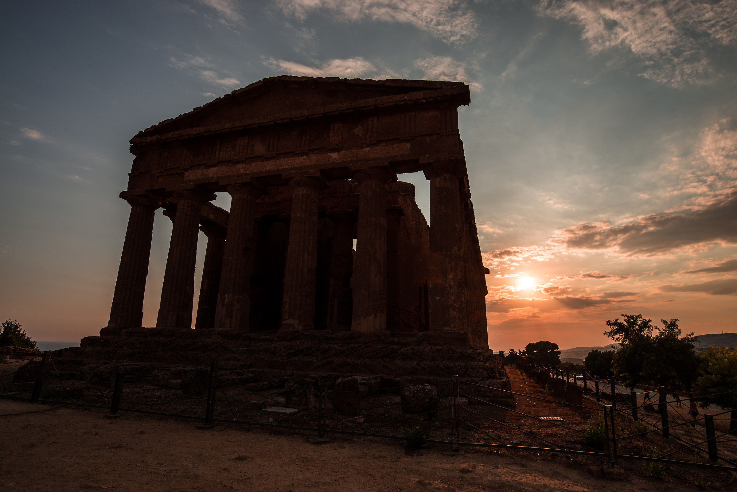 Agrigento, Valley of the Temples at sunset...