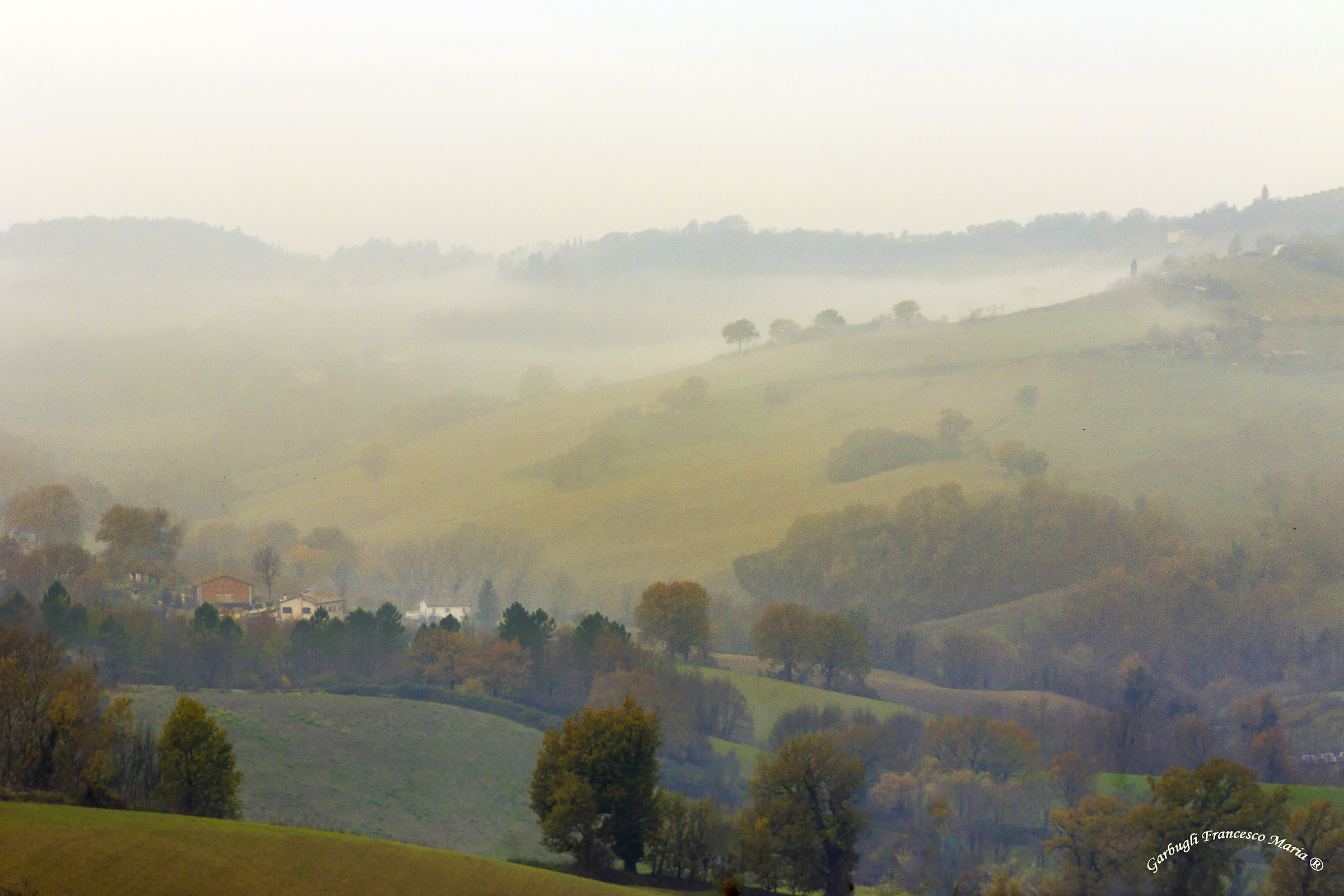 Montefeltro landscape in the mist...