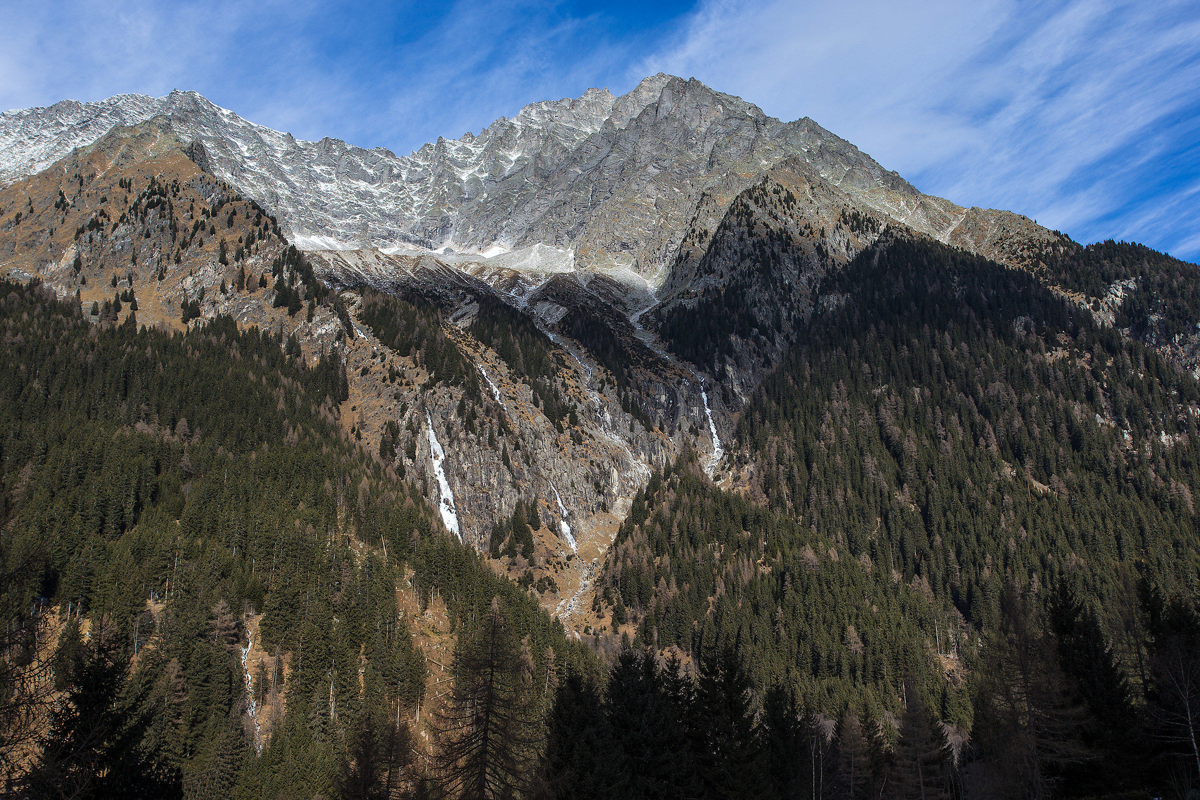 Anterselva: the peaks separating Italy from Austria....