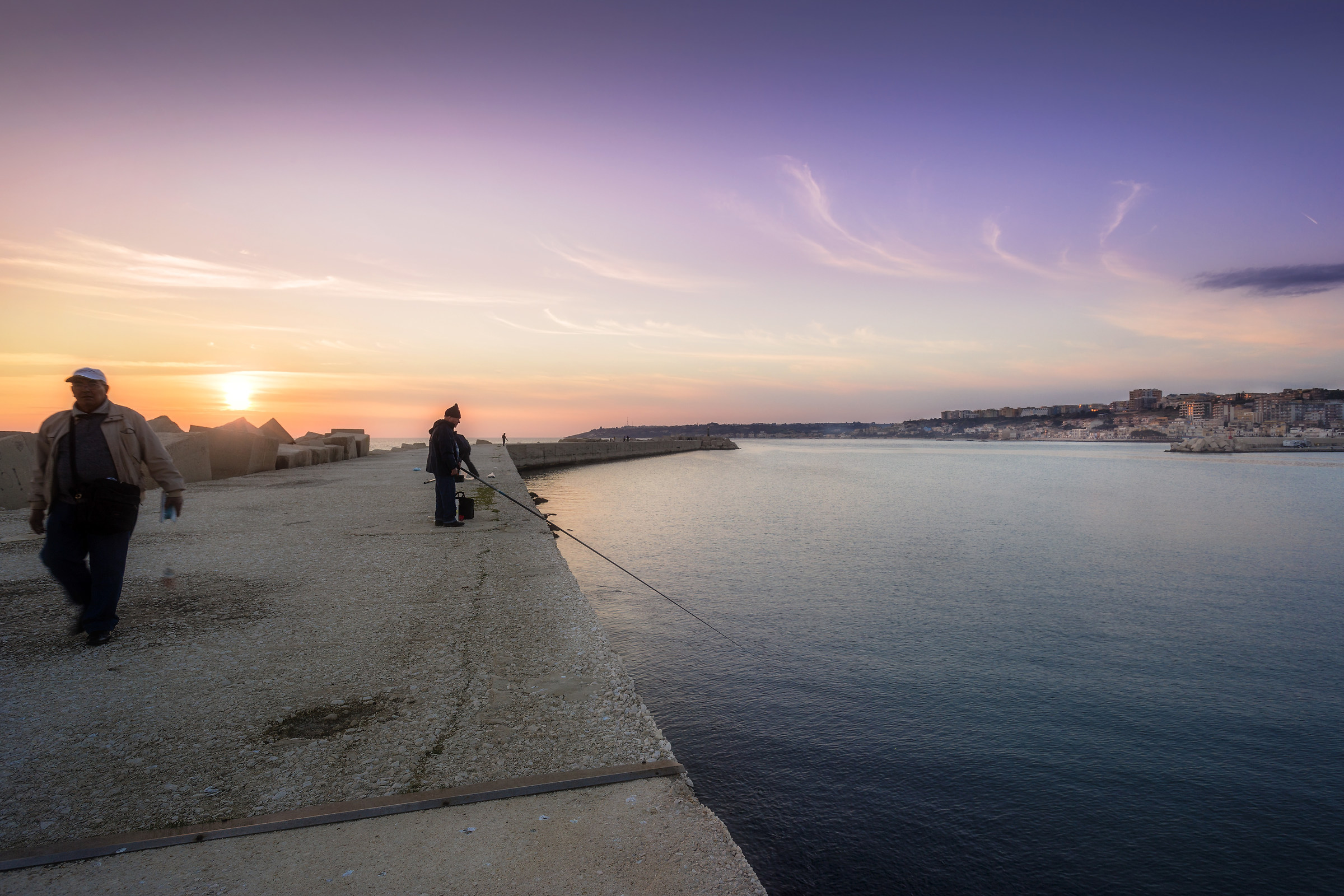 Fishing at sunset...