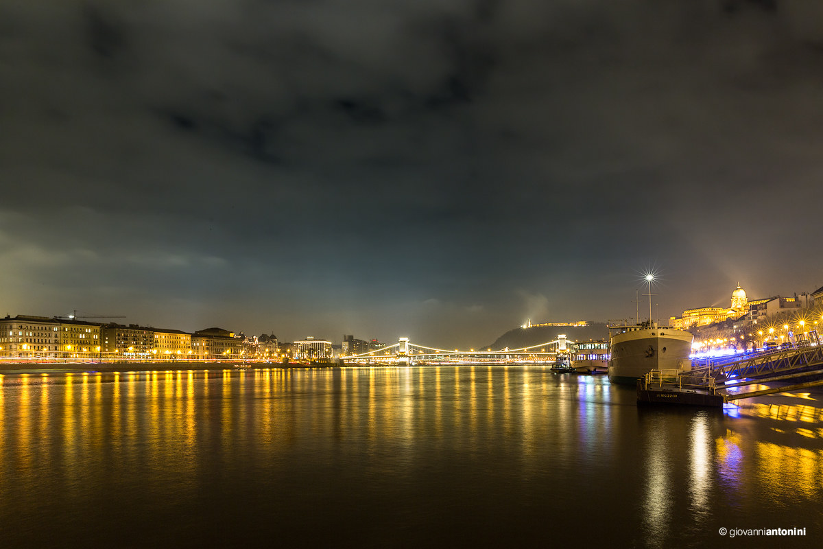The Danube river at night...