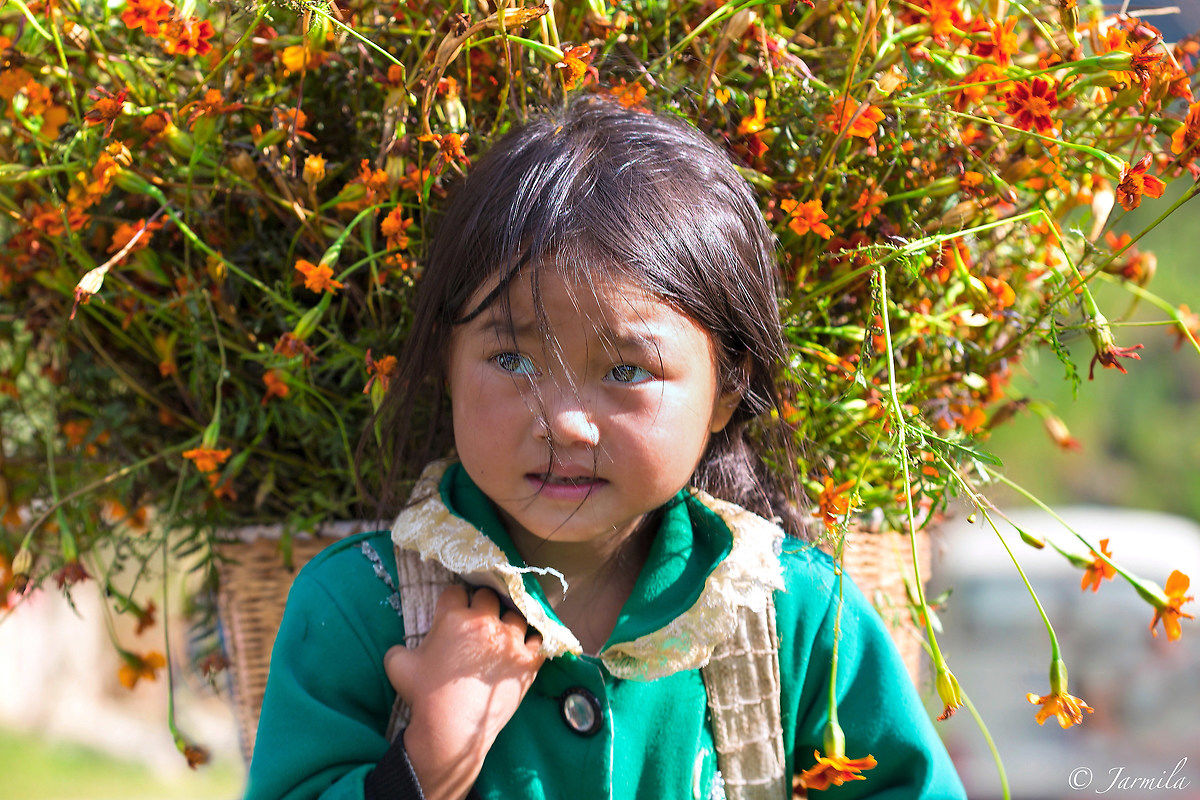 The little girl in Ha Giang...