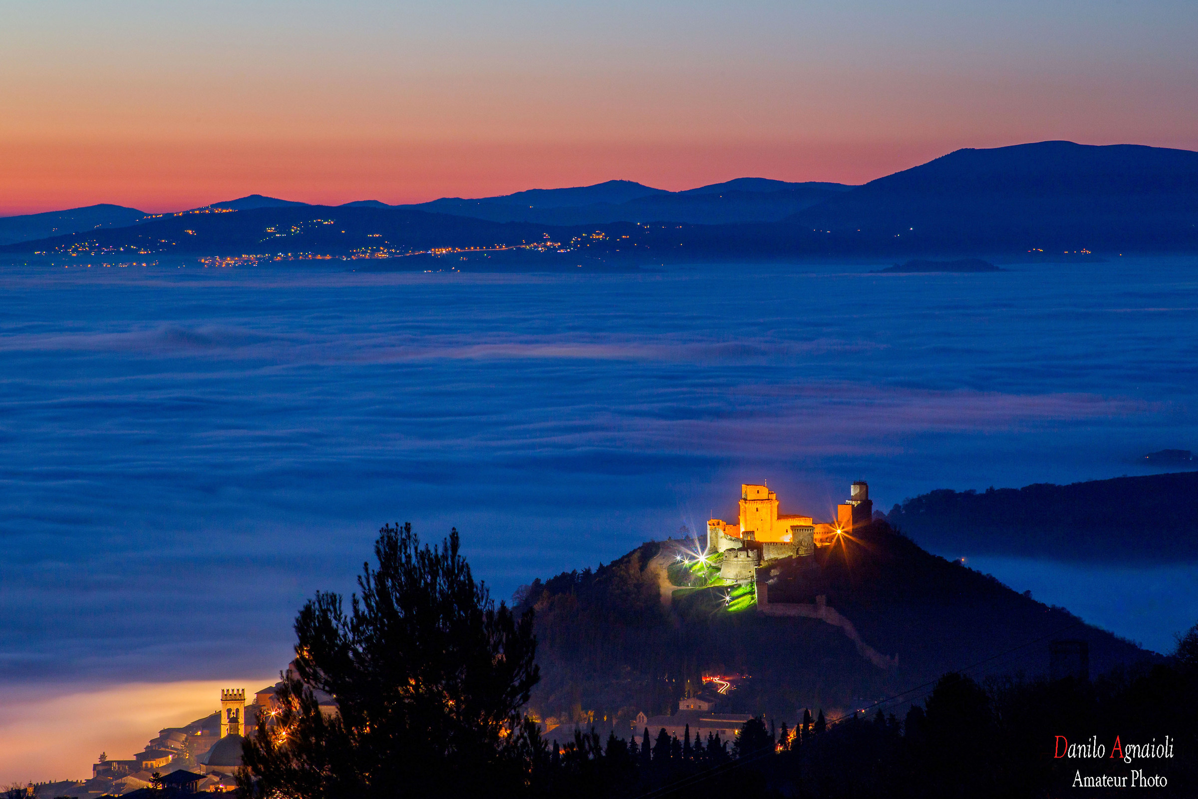 The Rock of Assisi, and everything else in the fog...