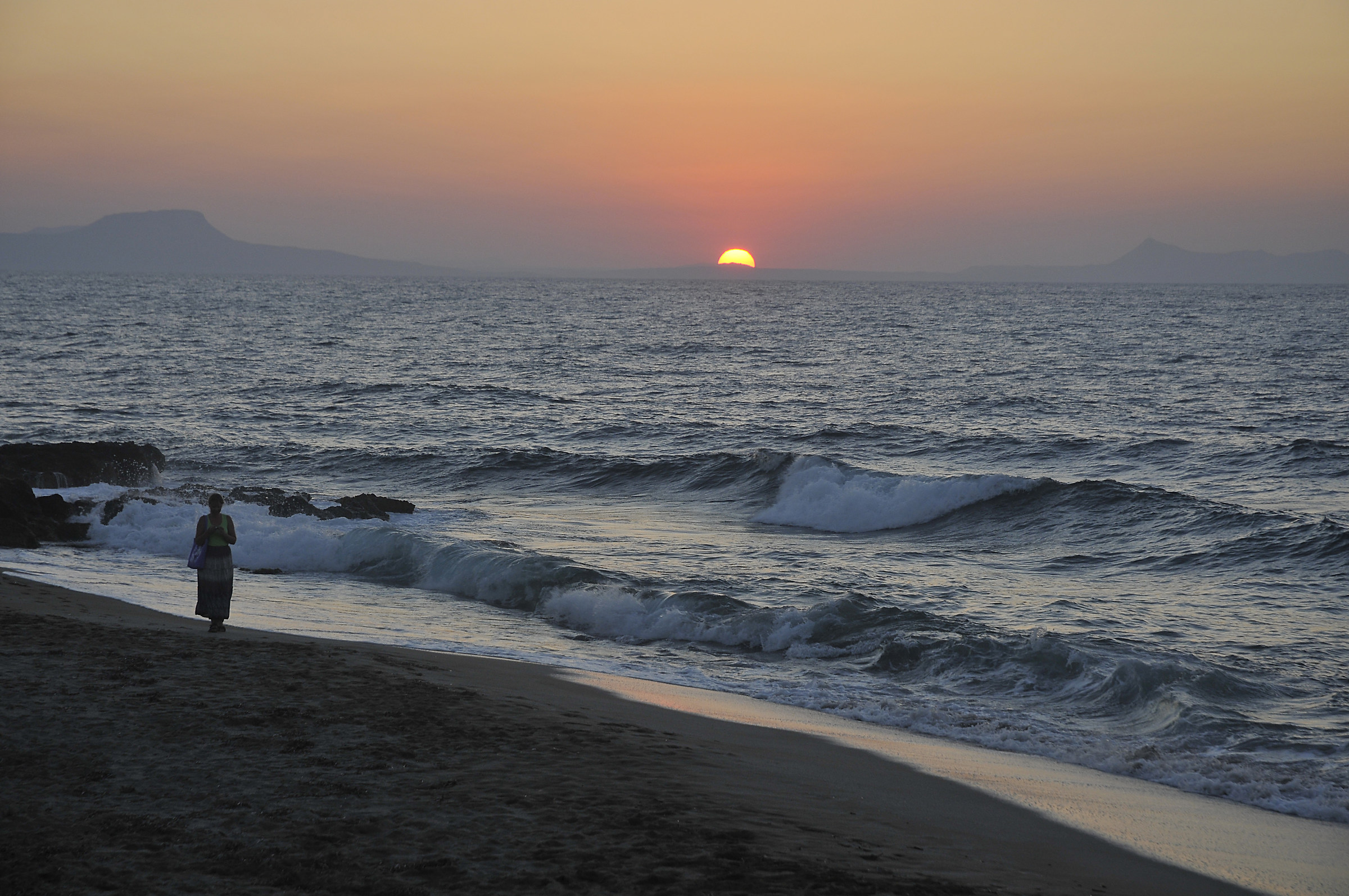 walking at sunset...