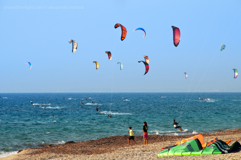 Kite Surfing at Milos Beach...