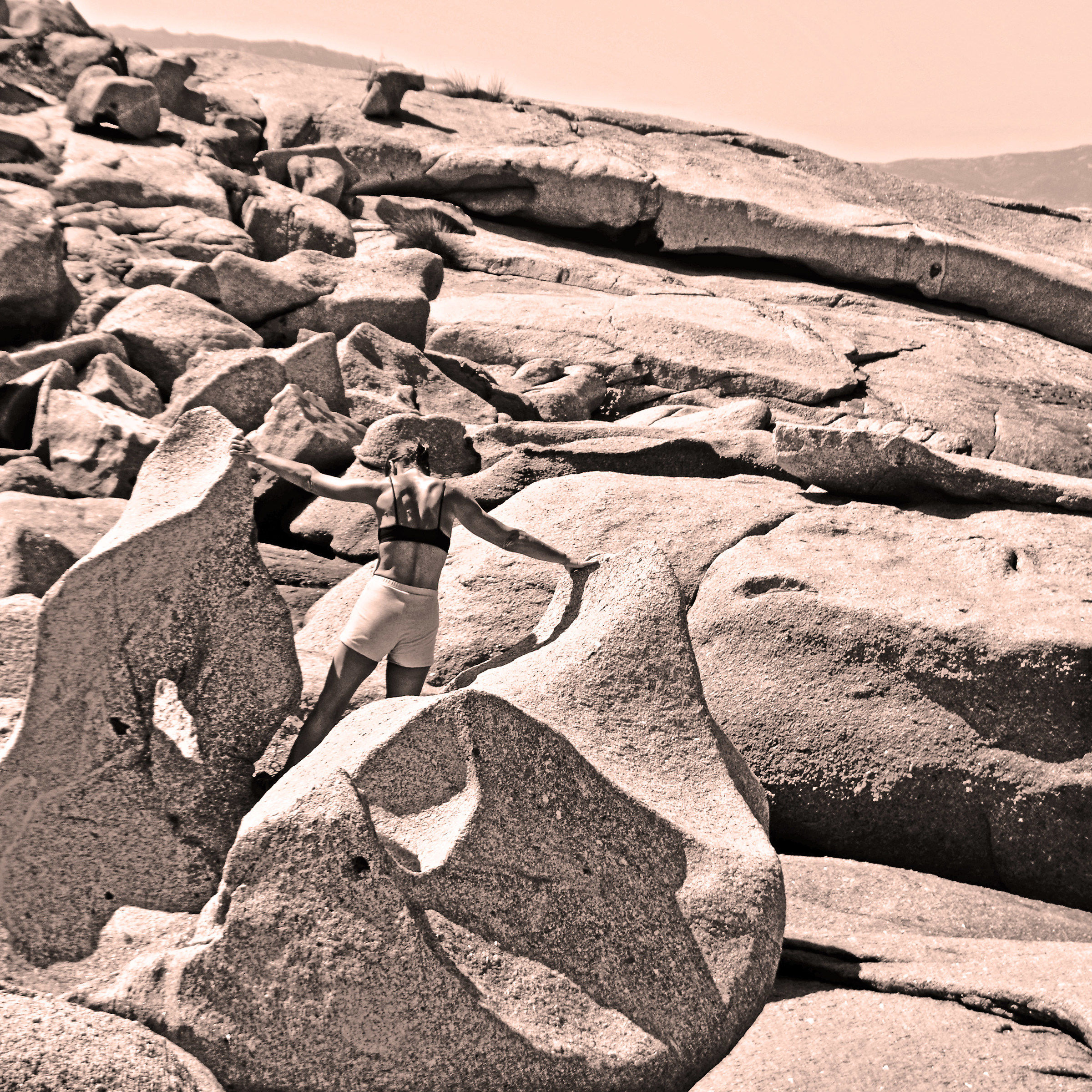 Among the rocks of Cape Spanu...