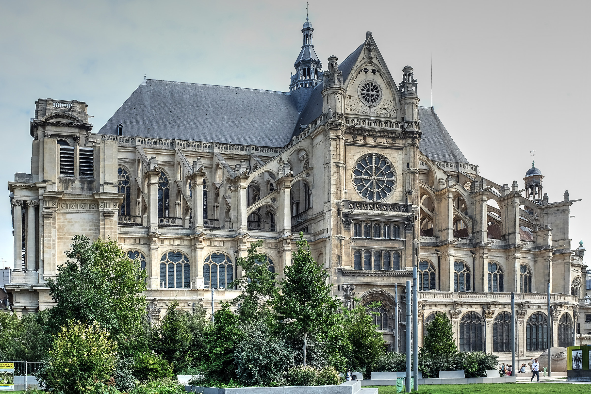 The Gothic church of Saint-Eustache...