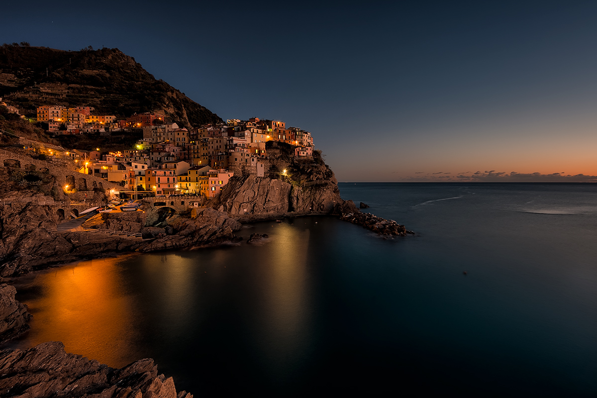 Manarola in evening dress...