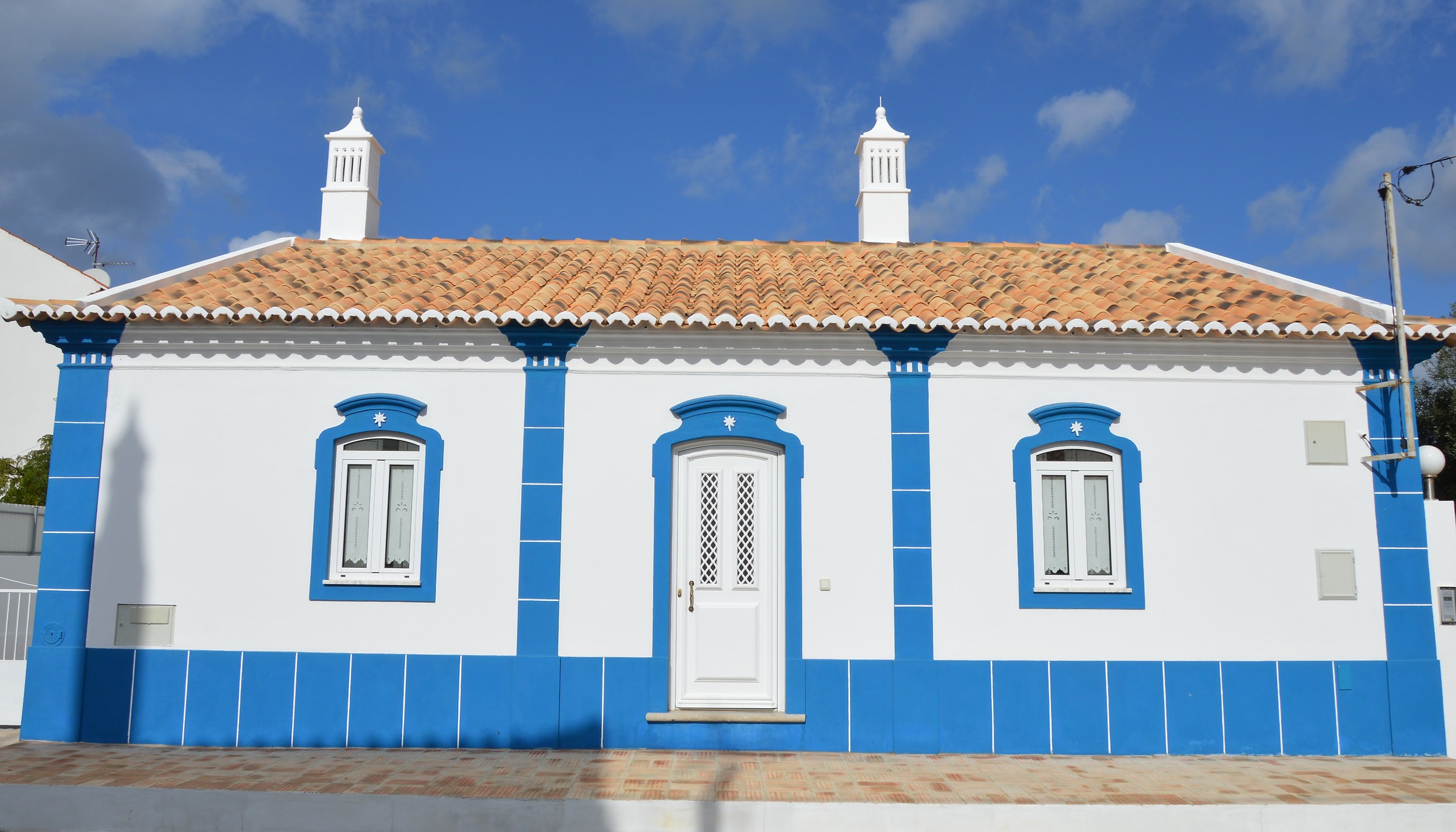 Typical Portuguese villa in Vilanova de Cacela...