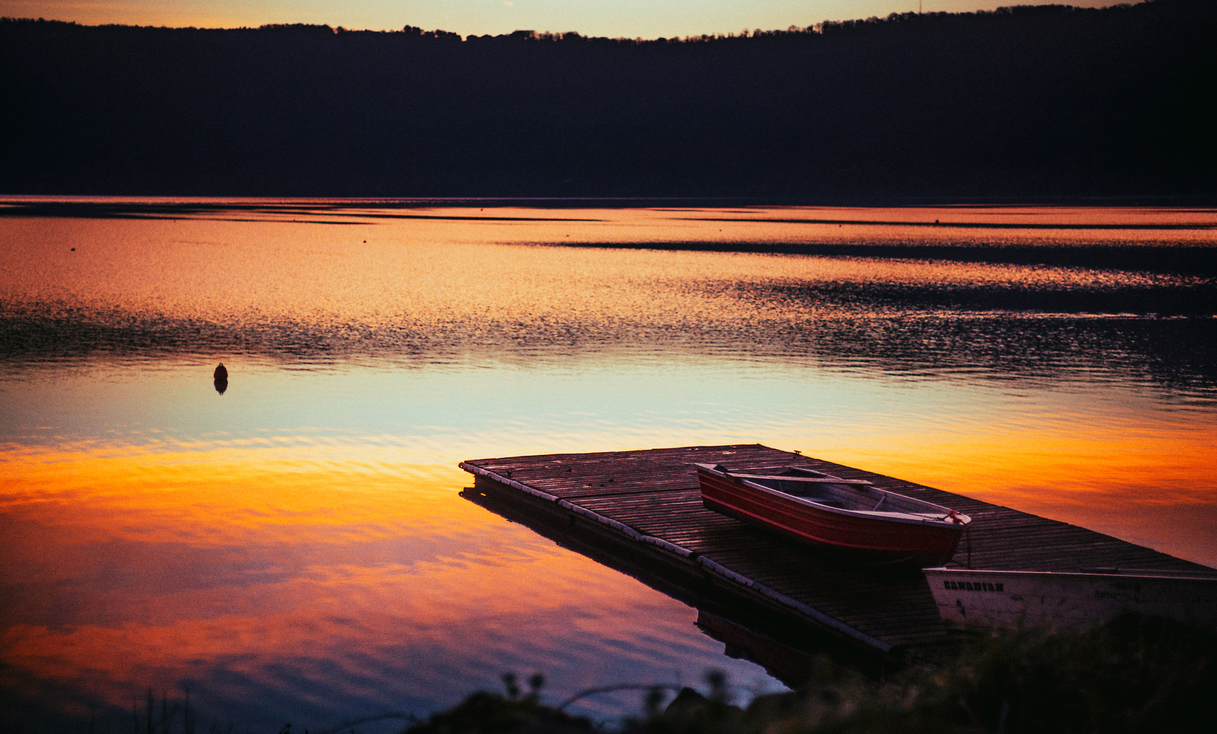 Sunrise on Lake Albano...