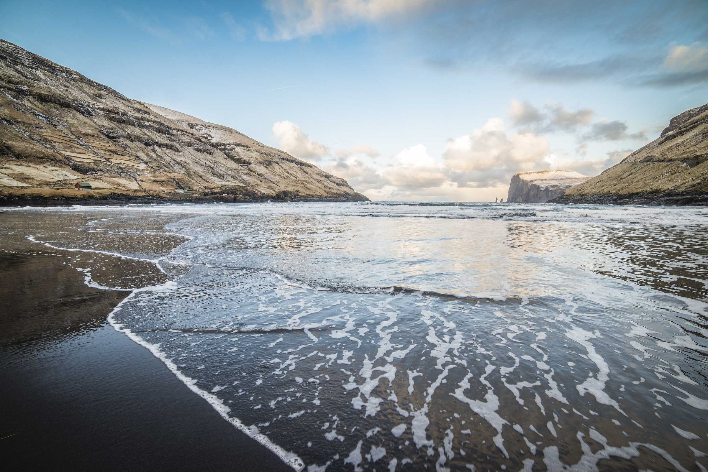 Beach Tjornuvik Faroe Islands...
