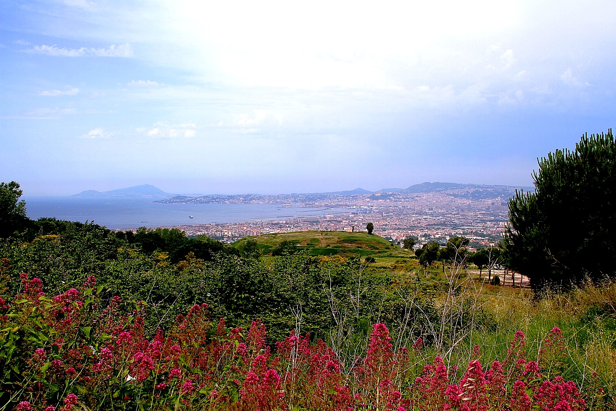 from the crater...