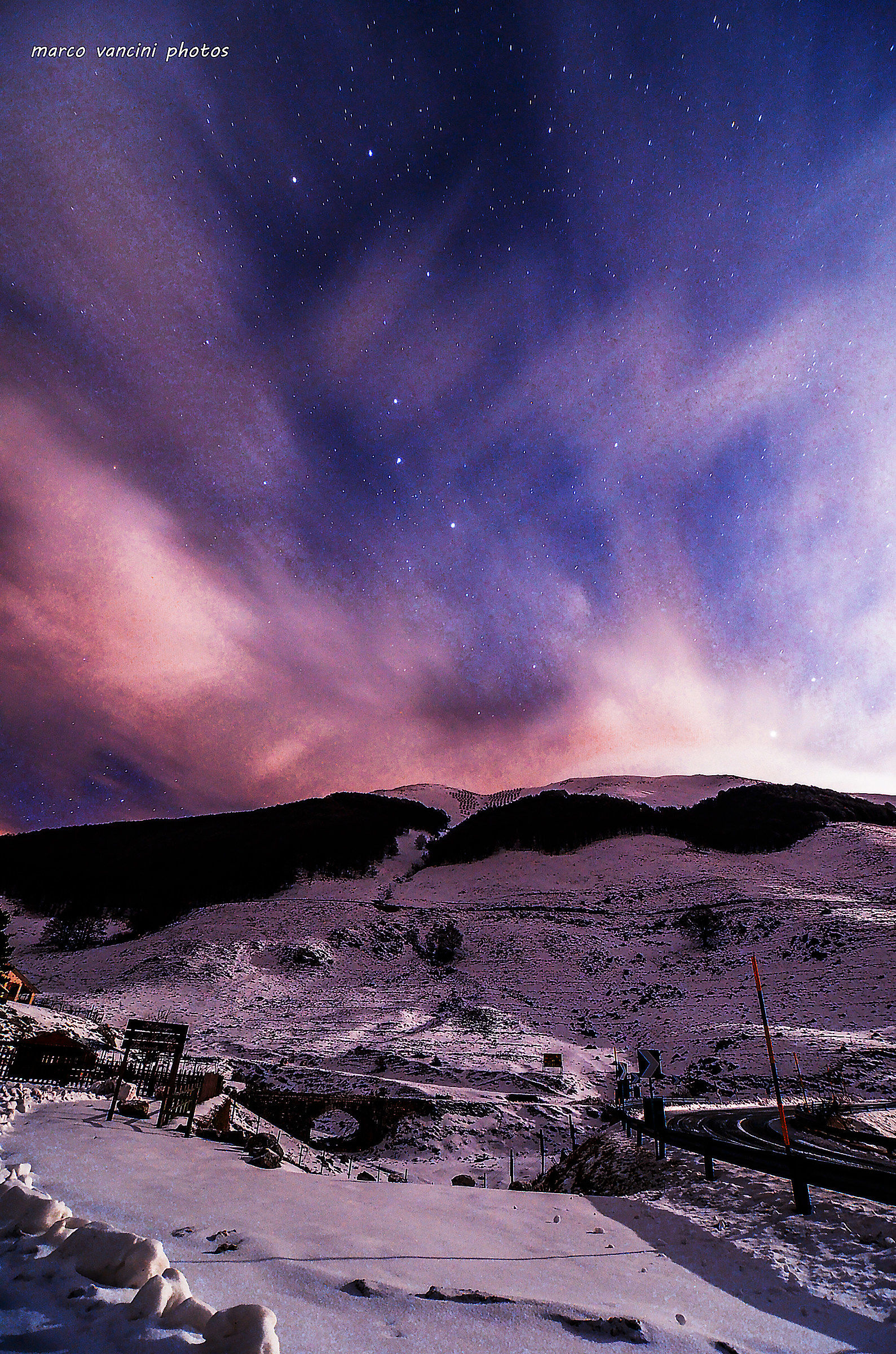 starry sky in the National Park of Abruzzo...