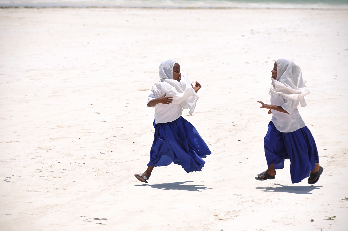Girls on the beach - Zanzibar...
