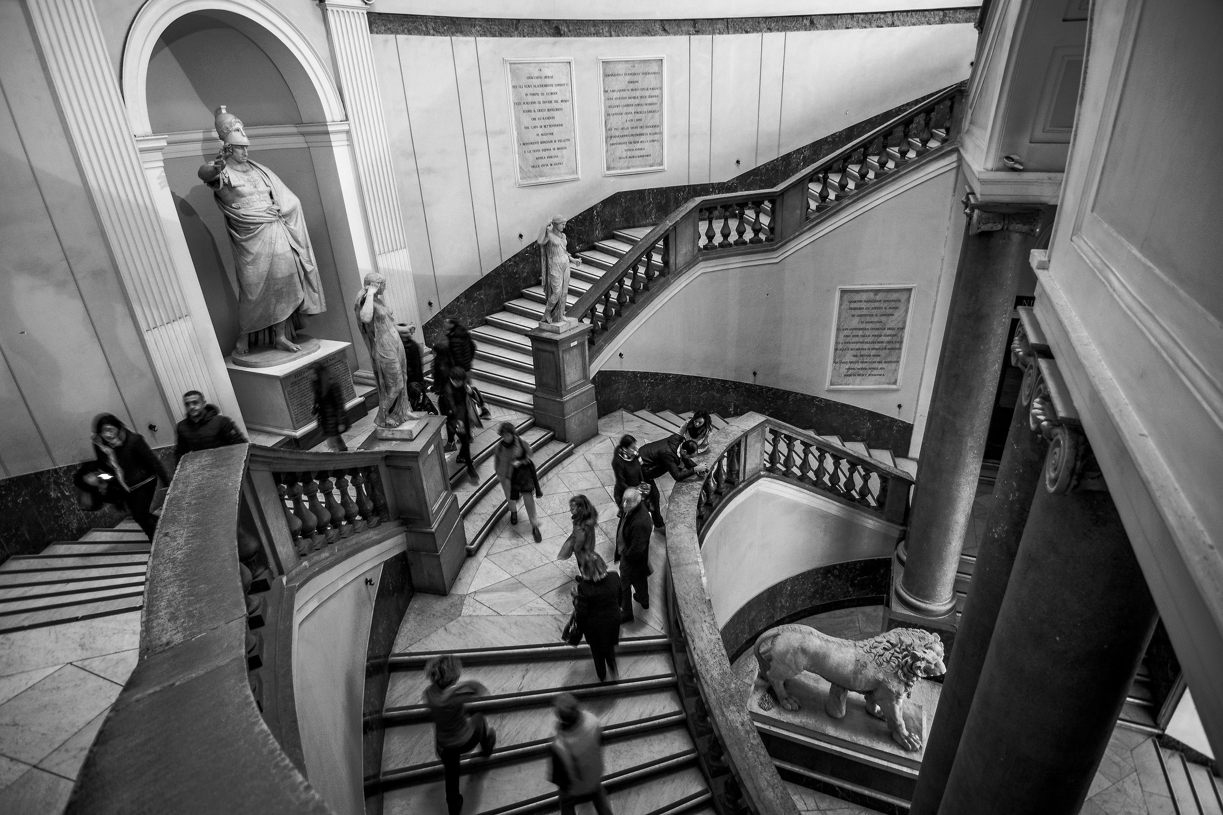 Le scalinate del Museo Nazionale...