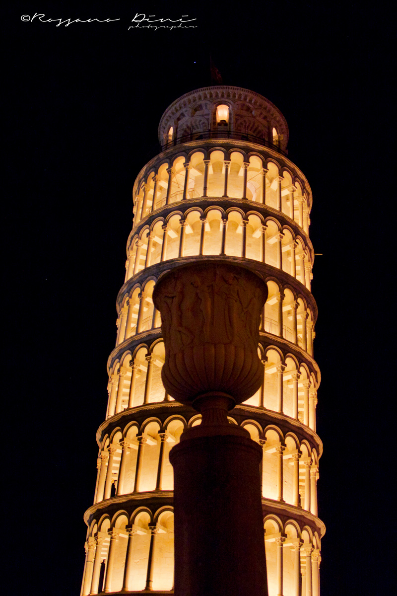 Leaning Tower of Pisa at night...