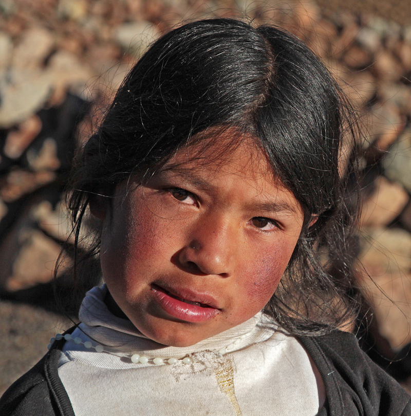 Girls on the Bolivian Andes...