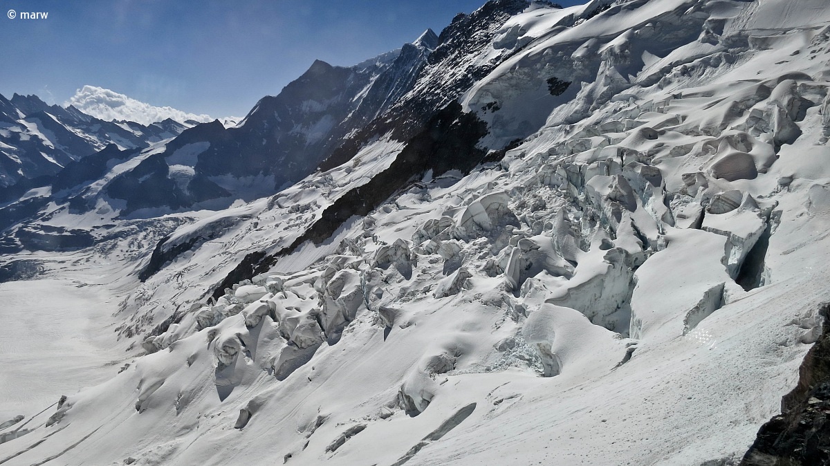 crevasses - Glacier Jungfrau (ch)...