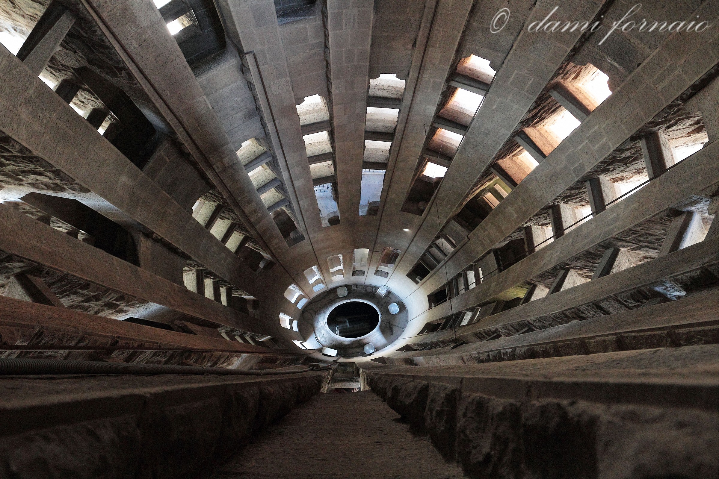 Sagrada Familia: inside of a tower...