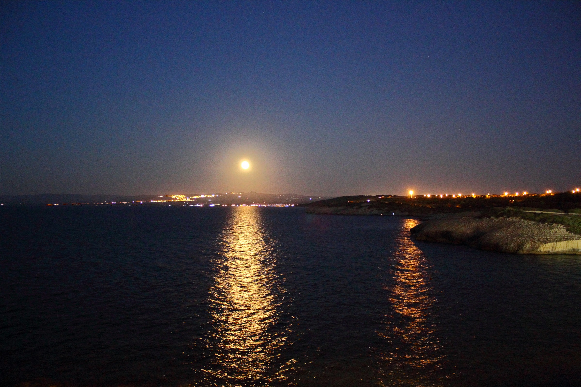 Golfo dell'Asinara, luna piena da Balai....