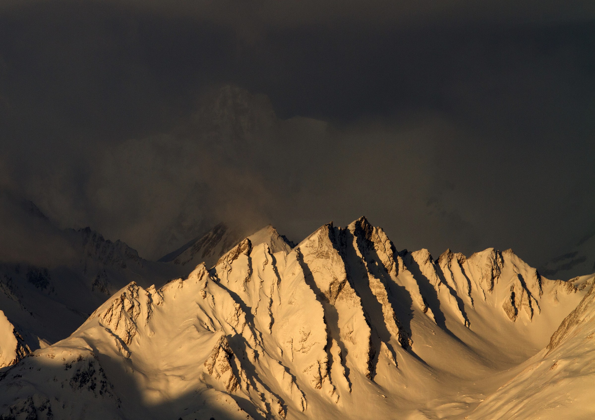 la catena del Monte Bianco vista da Pila...