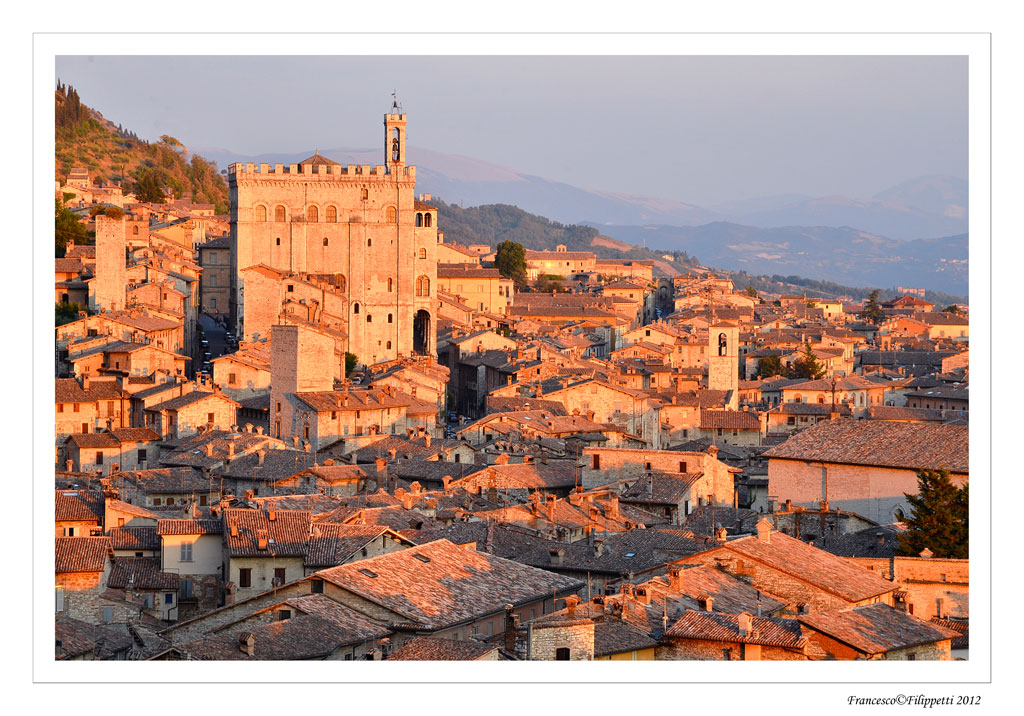 Warm roofs of Gubbio...